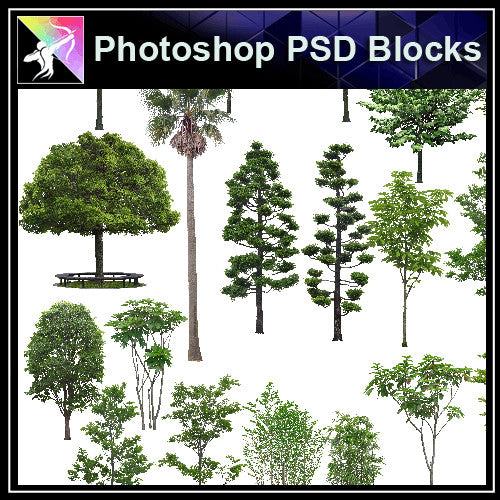 ★Photoshop PSD Landscape Blocks-Trees & Bushes Blocks V.5