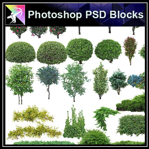 ★Photoshop PSD Landscape Blocks-Trees & Bushes Blocks V.7