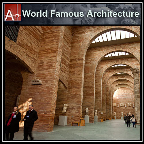 【Famous Architecture Project】Museum of Roman Art-Architectural CAD Drawings