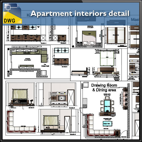 Interior Design Cad Drawings Apartment Interiors Cad Details
