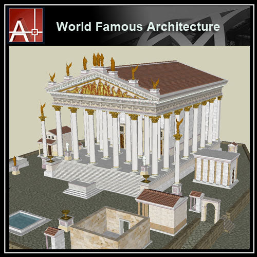 【Famous Architecture Project】Temple Of Jupiter Optimus Maximus-Architectural 3D SKP model