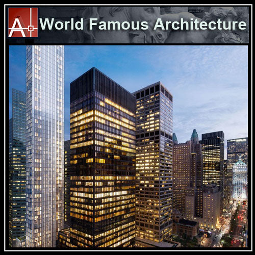【Famous Architecture Project】Seagram Building-Mies van der Rohe-Architectural CAD Drawings