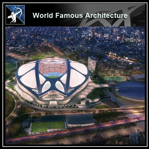 【Famous Architecture Project】Tokyo Olympic Stadium - Zaha Hadid 3d CAD Drawing-Architectural 3D CAD model