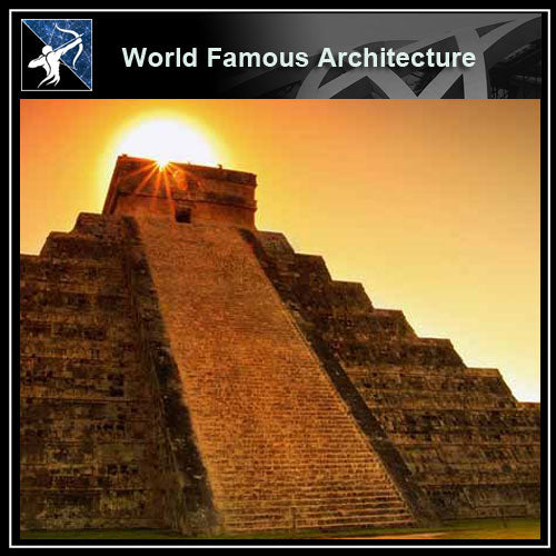【Famous Architecture Project】Pyramid chichen itza CAD Drawing-Architectural 3D CAD model