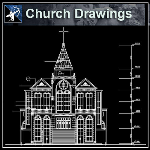 【Architecture CAD Projects】Church Architecture Design CAD Blocks,Plans,Layout V1