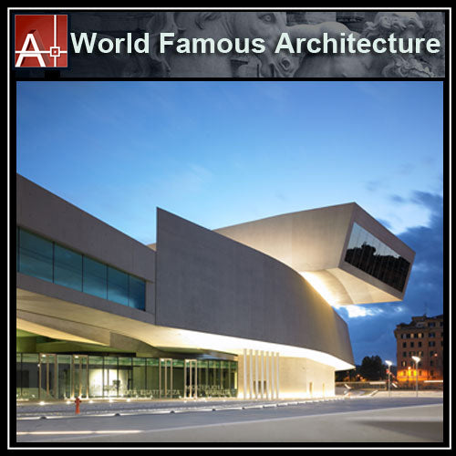 【Famous Architecture Project】MAXXI Museum -Zaha Hadid-Architectural CAD Drawings