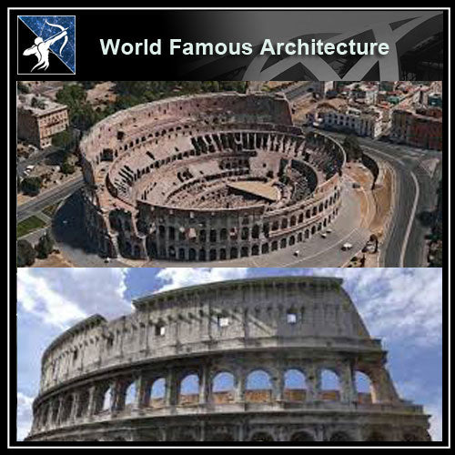 【Famous Architecture Project】Roman coliseum 3d CAD Drawing-Architectural 3D CAD model