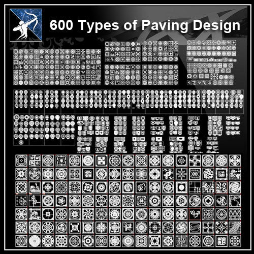 ★ 【Über 600+ Pflaster Design CAD Blöcke】