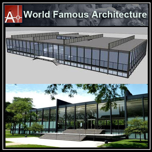 【Famous Architecture Project】Crown Hall- Ludwig Mies van der Rohe-CAD Drawings
