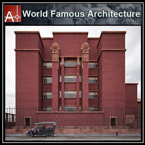 【Famous Architecture Project】Larkin building-in 1903 by Frank Lloyd Wright-CAD Drawings