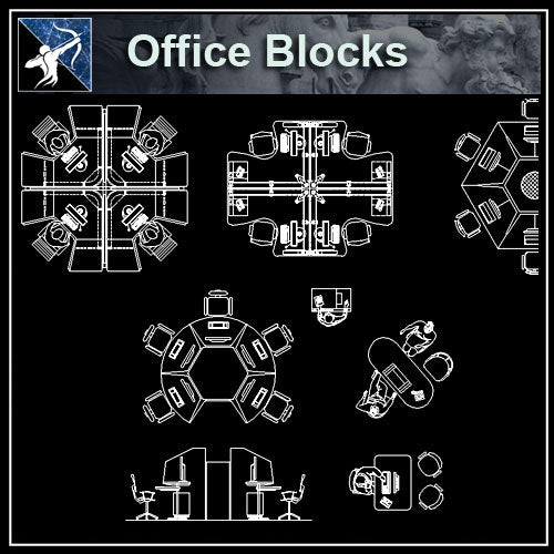 Architecture CAD Projects】Office CAD Blocks,Plans,Elevation