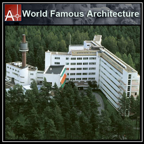 【Famous Architecture Project】Paimio sanatorium-Alvar Aallon-Architectural CAD Drawings