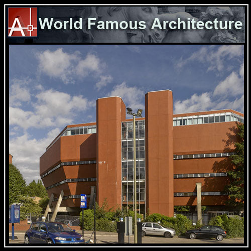 【Famous Architecture Project】University of Leicester-James Stirling-Architectural CAD Drawings