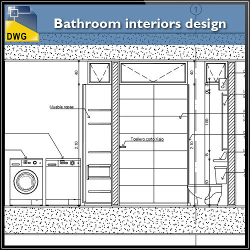 Interior Design Cad Drawings Bathroom Interiors Design And Detail In Autocad Dwg Files