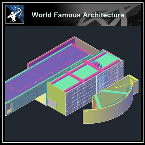 【Famous Architecture Project】Koshino house CAD 3D Drawing, ashiya, japan, by tadao ando, 1981-Architectural 3D CAD model