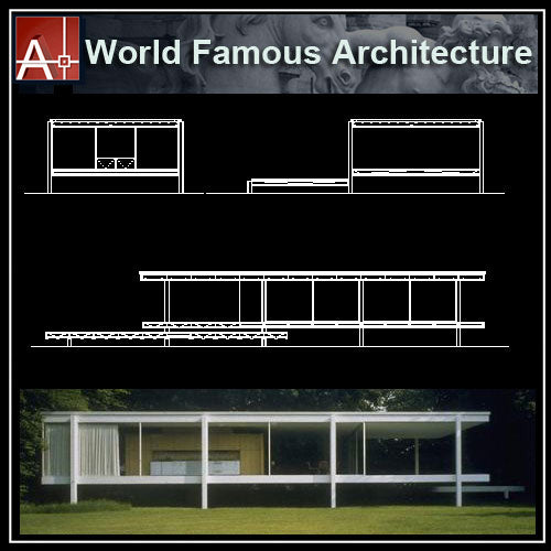 【Famous Architecture Project】Farnsworth House-CAD Drawings