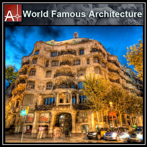 【Famous Architecture Project】Casa Mila-Antoni Gaudi-Architectural CAD Drawings