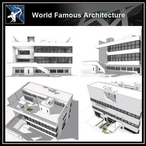 【Famous Architecture Project】Villa stein - le corbusier Sketchup 3d model-Architectural 3D CAD model