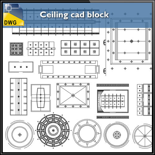 【Interior Design CAD Drawings】@Ceiling Design Cad block CAD Drawings
