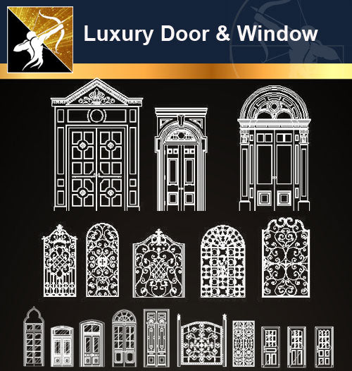【Luxury Door & Window CAD Drawings】