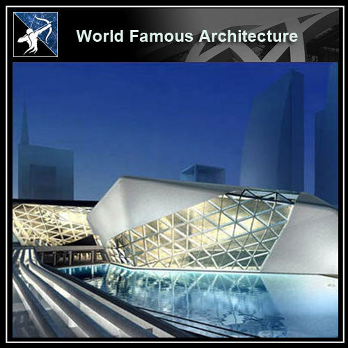 【Famous Architecture Project】Guangzhou opera Sketchup 3d model-Zaha Hadid architects-Architectural 3D model