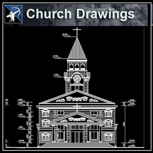 【Architecture CAD Projects】Church Architecture Design CAD Blocks,Plans,Layout V2