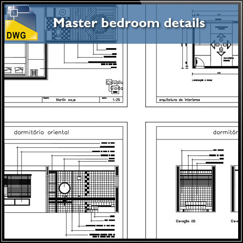 Interior Design Cad Drawings Master Bedroom Cad Details