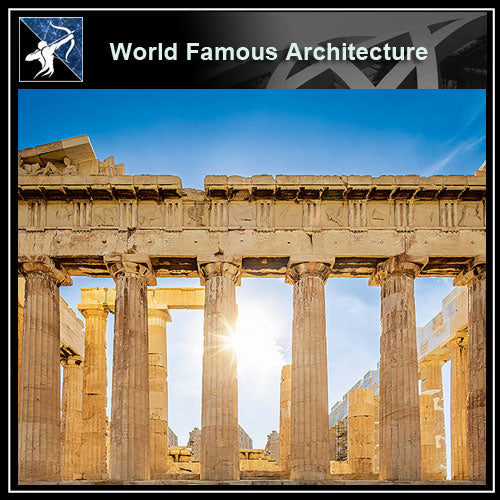 【Famous Architecture Project】Greek temple CAD Drawing-Architectural 3D model