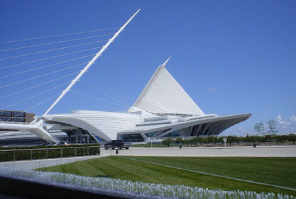 【Famous Architecture Project】Milwaukee art museum CAD 3D Drawing, by santiago calatrava-Architectural 3D CAD model