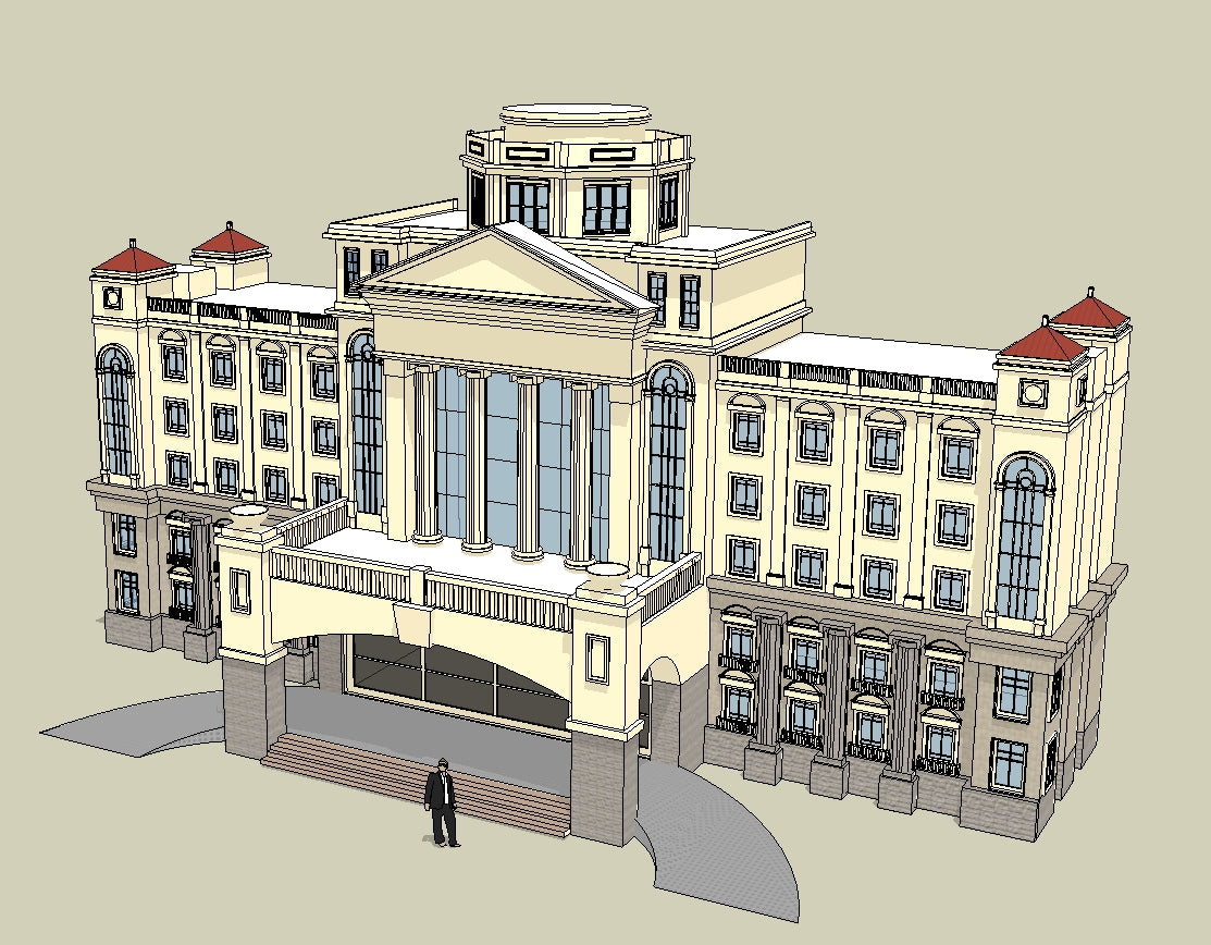 💎【Sketchup Architecture 3D Projects】European Classical Architecture Sketchup 3D Models V1