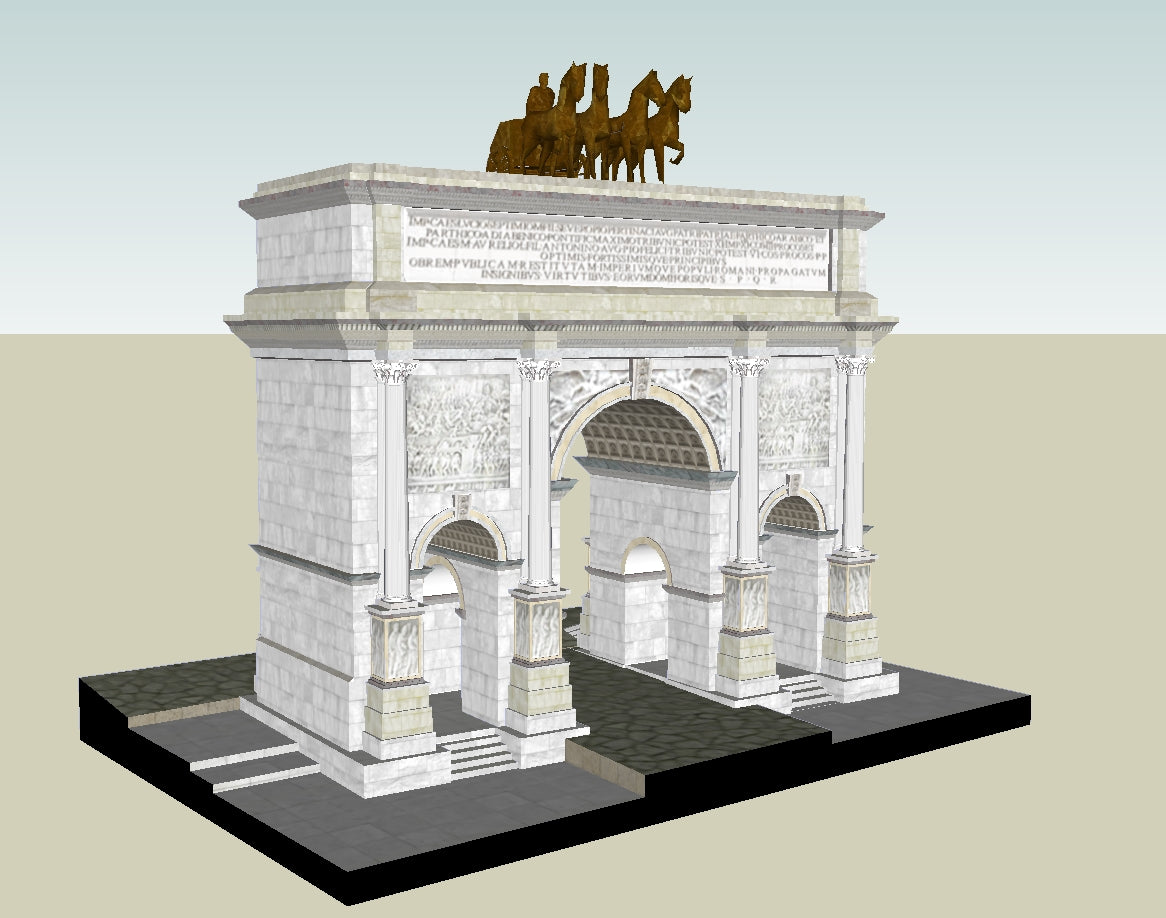 💎【Sketchup Architecture 3D Projects】Ancient roman architecture model- Sketchup 3D Models V1