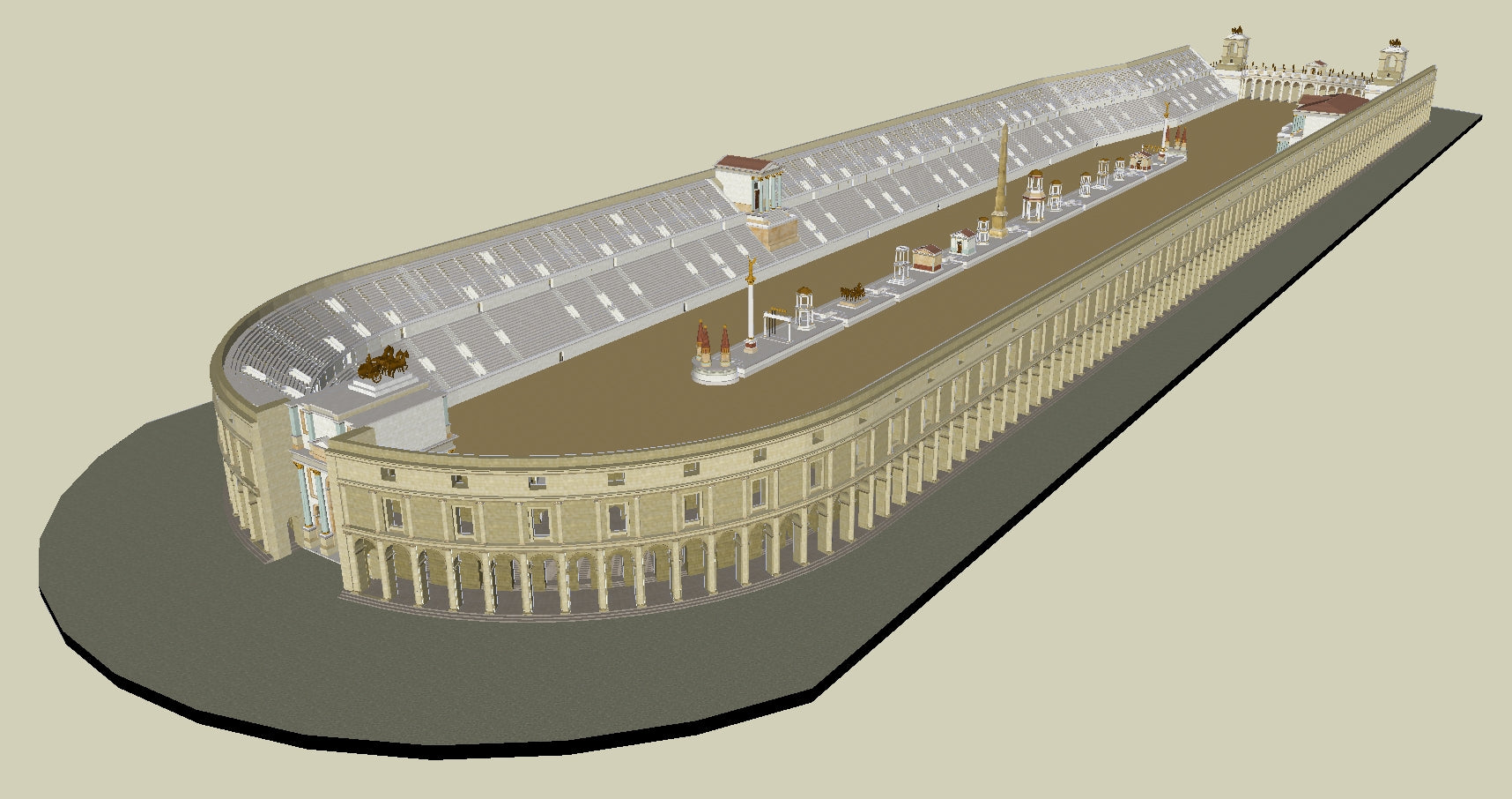 💎【Sketchup Architecture 3D Projects】Ancient roman architecture model- Sketchup 3D Models V1