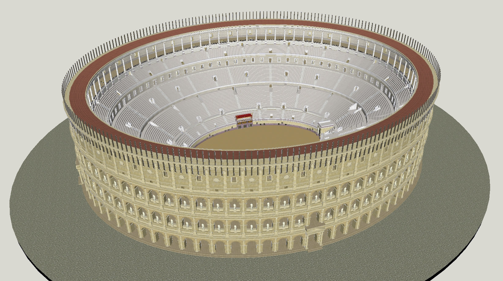 💎【Sketchup Architecture 3D Projects】Ancient roman architecture model- Sketchup 3D Models V1