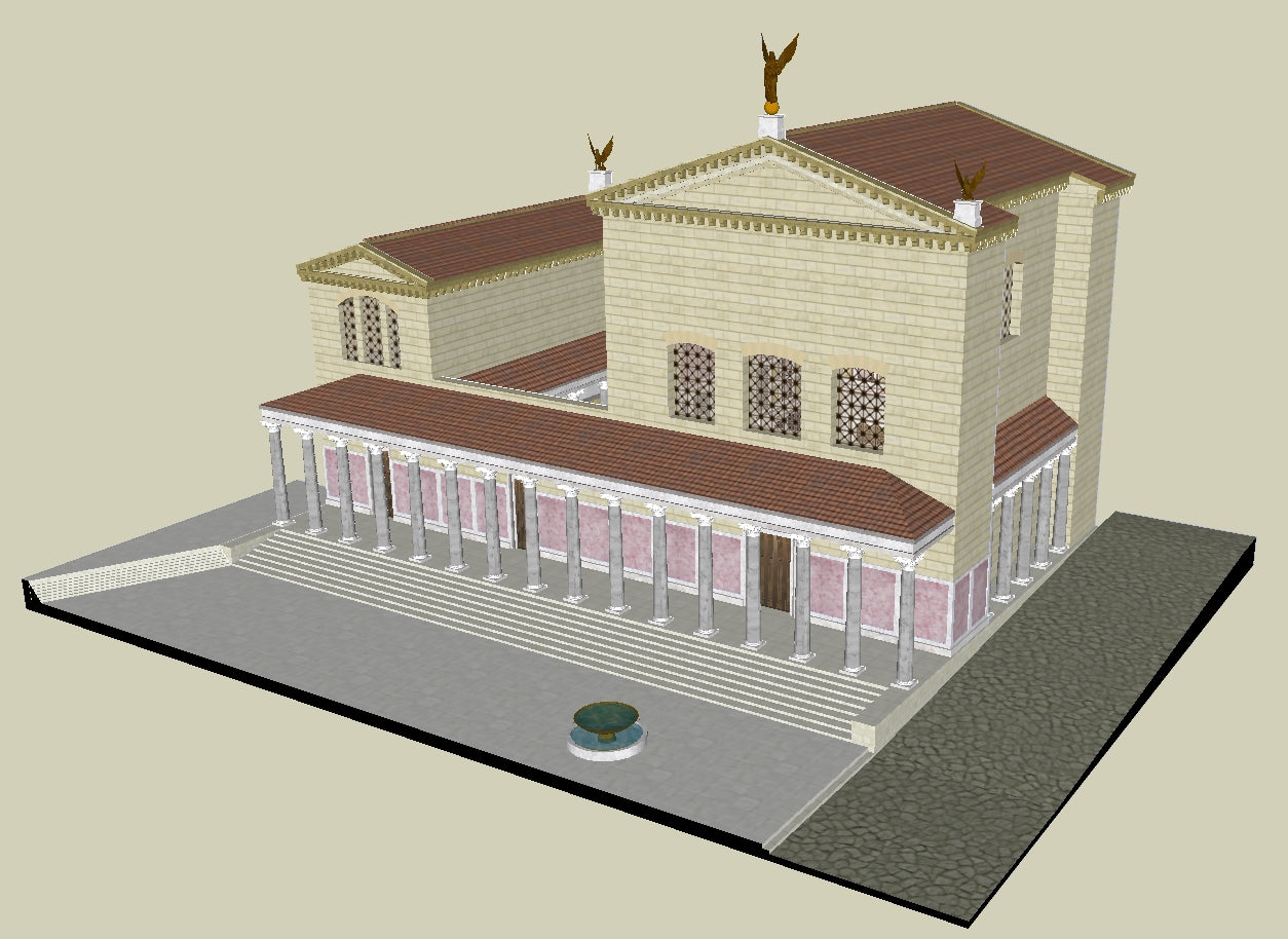 💎【Sketchup Architecture 3D Projects】Ancient roman architecture model- Sketchup 3D Models V1