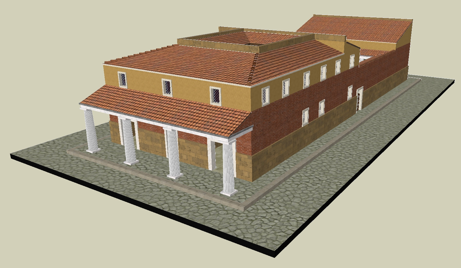 💎【Sketchup Architecture 3D Projects】Ancient roman architecture model- Sketchup 3D Models V1