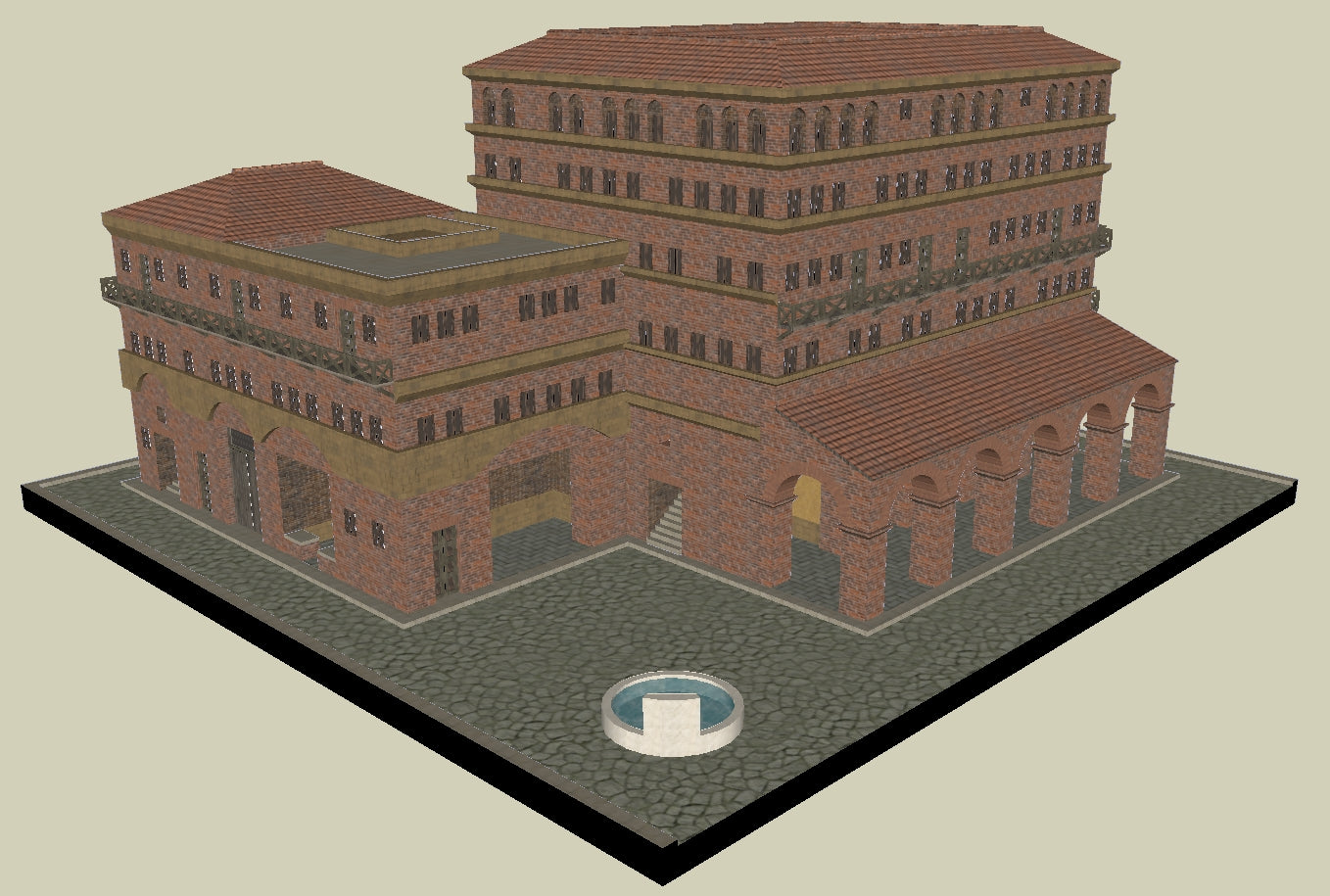 💎【Sketchup Architecture 3D Projects】Ancient roman architecture model- Sketchup 3D Models V1