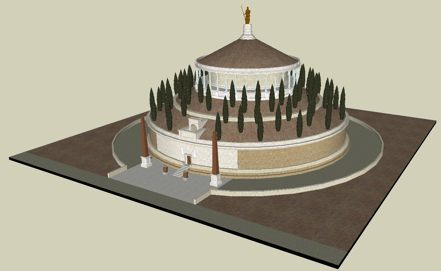 💎【Sketchup Architecture 3D Projects】Ancient roman architecture model- Sketchup 3D Models V1