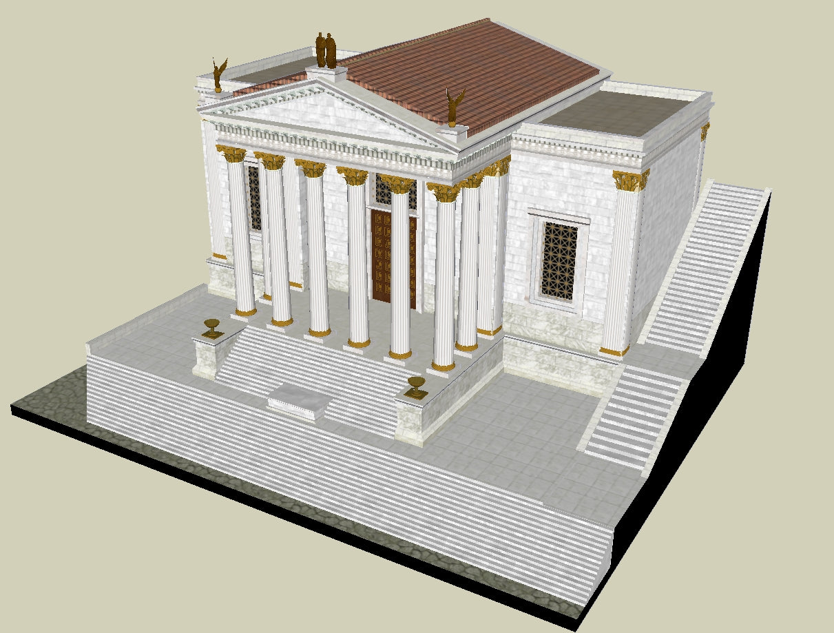 💎【Sketchup Architecture 3D Projects】Ancient roman architecture model- Sketchup 3D Models V2