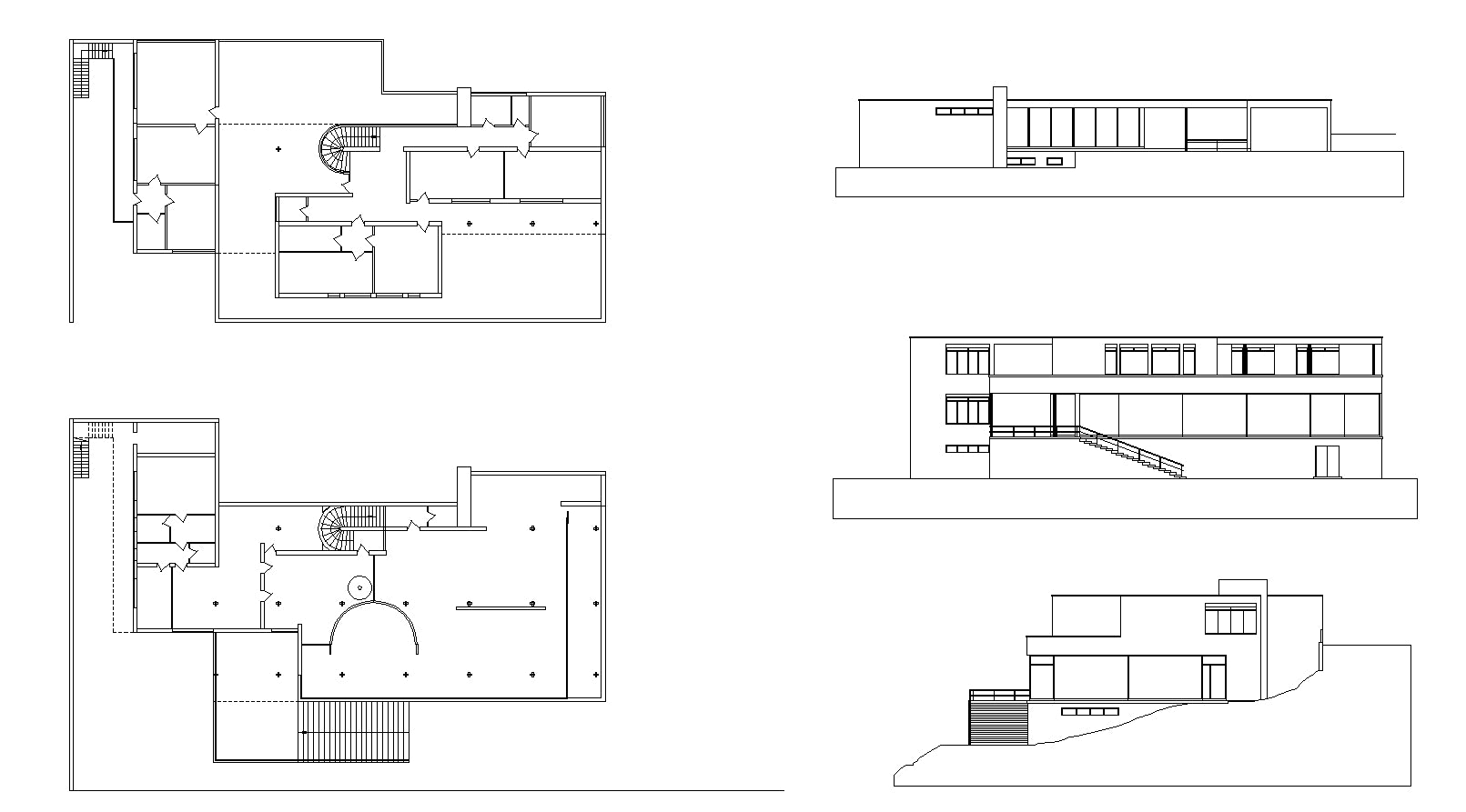 【Famous Architecture Project】Tugendhat Villa-Ludwig Mies van der Rohe-CAD Drawings