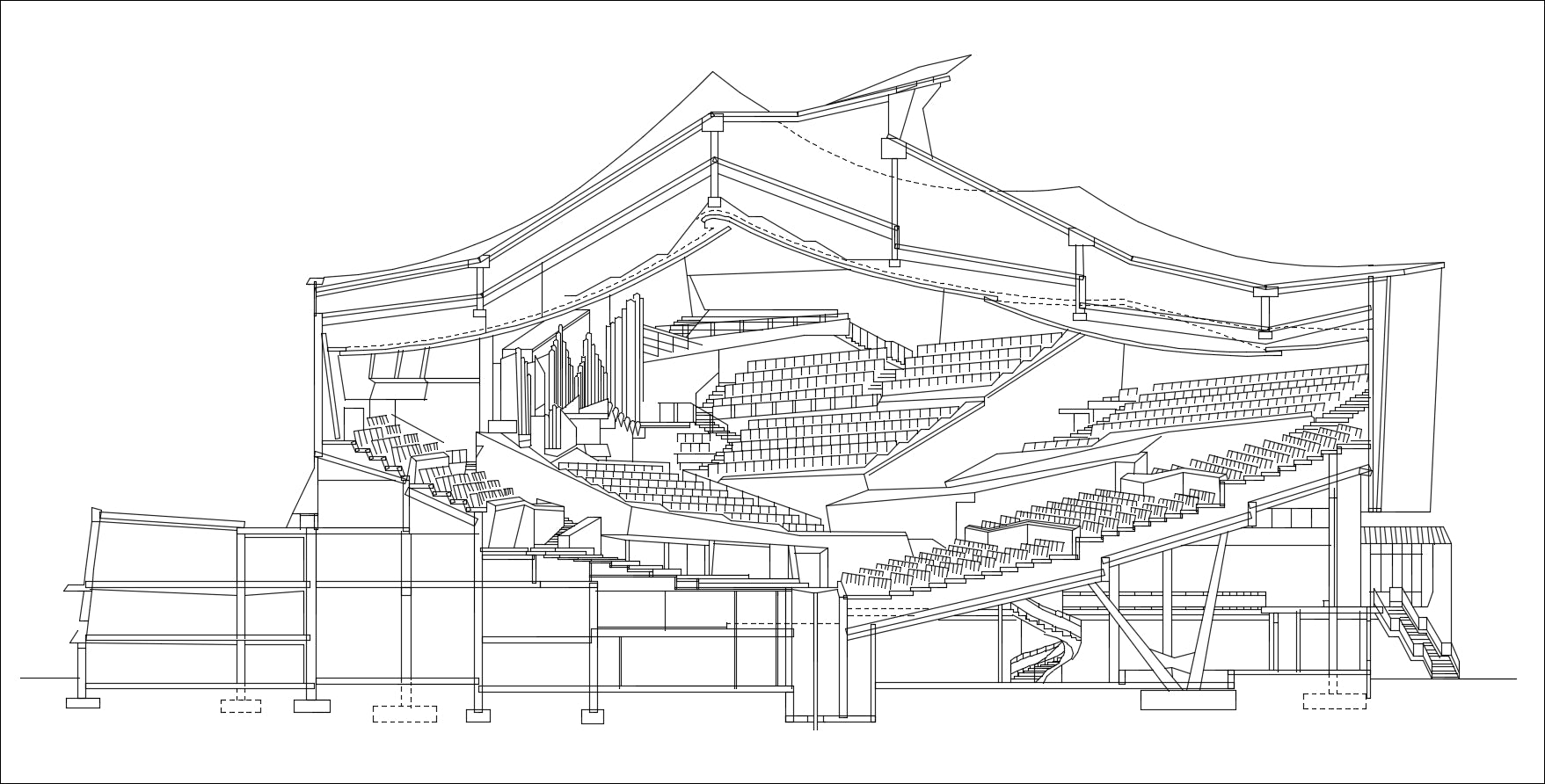 【Famous Architecture Project】Hans Scharoun's Berliner Philharmonie-Architectural CAD Drawings