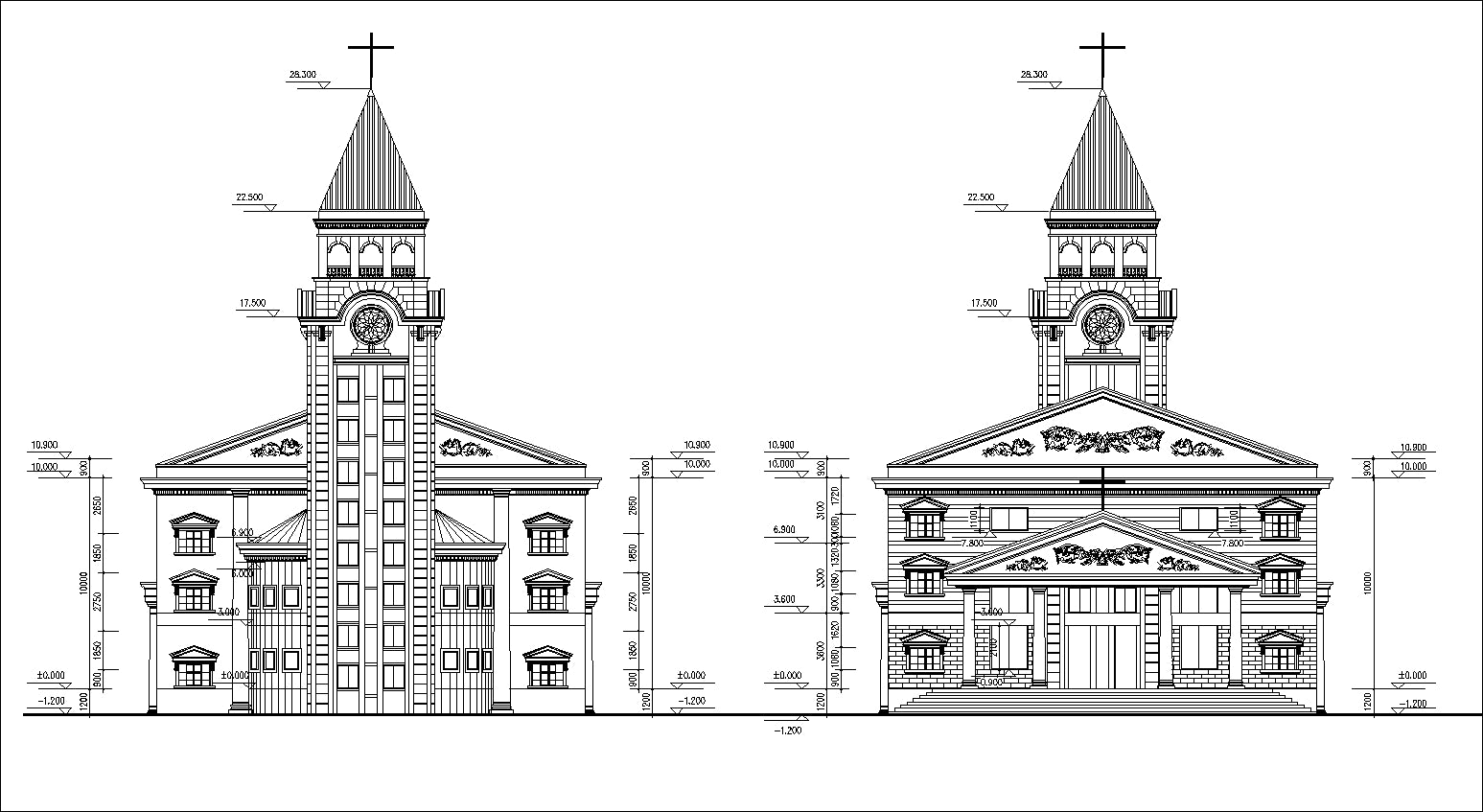 【Architecture CAD Projects】Church Architecture Design CAD Blocks,Plans,Layout V2