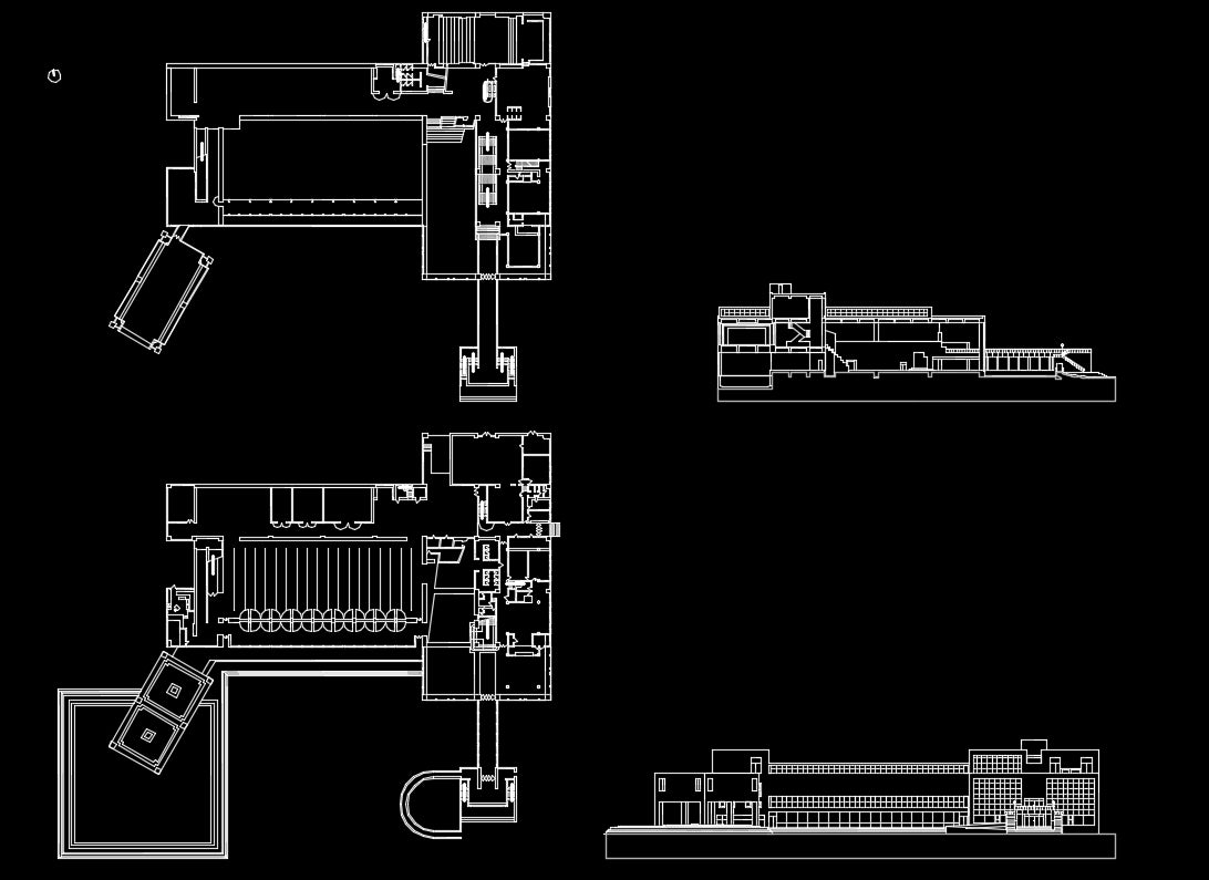 【Famous Architecture Project】Museum of Modern Art-Arata Isozaki-Architectural CAD Drawings