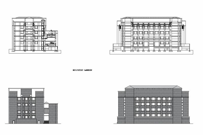 【Famous Architecture Project】Larkin building-in 1903 by Frank Lloyd Wright-CAD Drawings