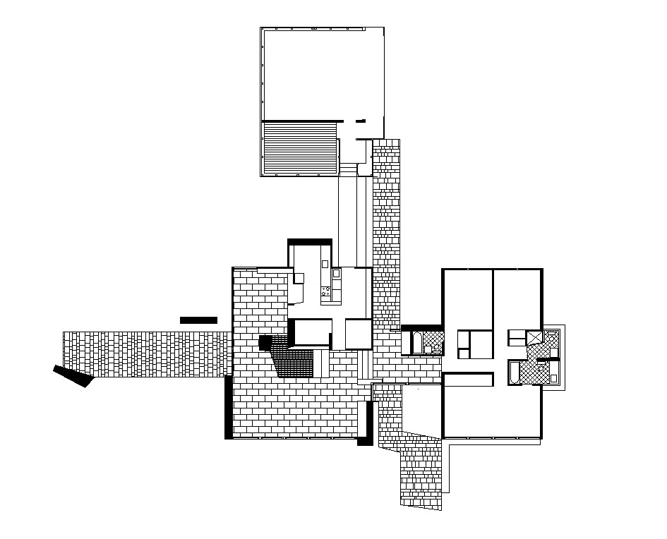 【Famous Architecture Project】Louis I. Kahn - Wiesshouse-CAD Drawings