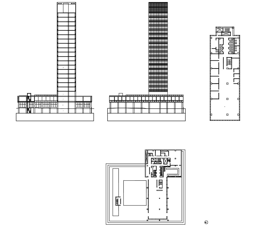 【Famous Architecture Project】Lever House. New York-Natalie de Blois-Architectural CAD Drawings