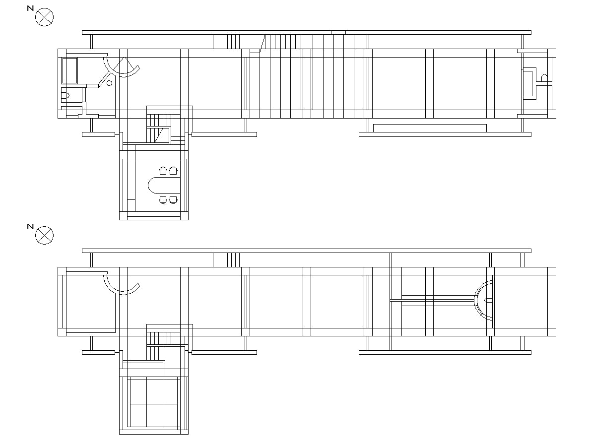 【Famous Architecture Project】Casa matsumoto planos - Tadao Ando-Architectural CAD Drawings