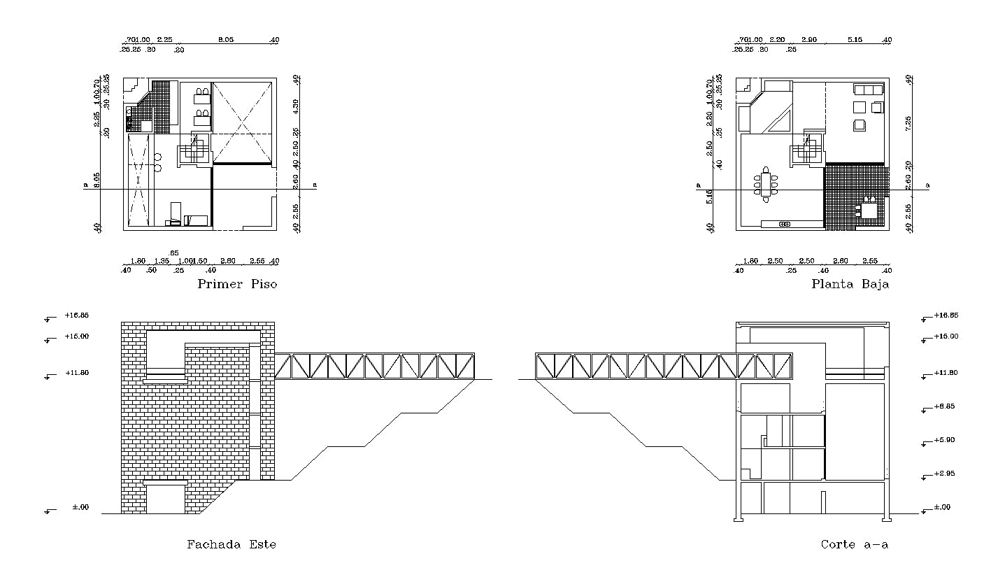 【Famous Architecture Project】Casa con puente en Italia - Botta-Architectural CAD Drawings