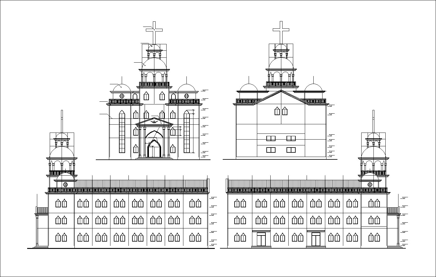 【Architecture CAD Projects】Church Architecture Design CAD Blocks,Plans,Layout V4