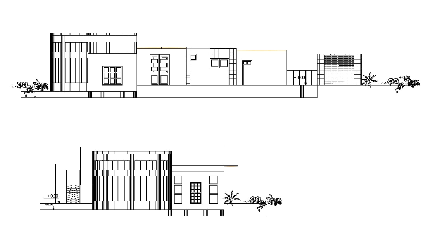 【Famous Architecture Project】Villa inspired from Richard Meier's house-Architectural CAD Drawings