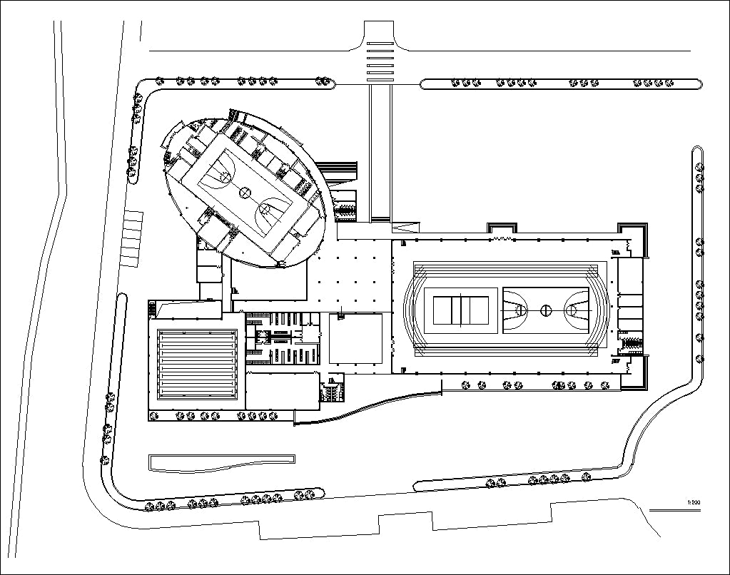 【Architecture CAD Projects】Stadium Design CAD Blocks,Plans,Layout V2